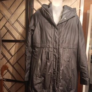 Creenstonelegant Black Hooded Coat